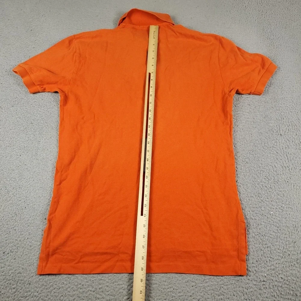 Ralph Lauren Polo Shirt Mens Size Medium Orange Pony Casual Short Sleeve *